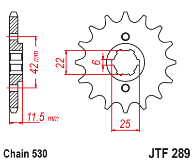 Звезда ведущая JT JTF289.15 (JTF289-15) (F289-15)