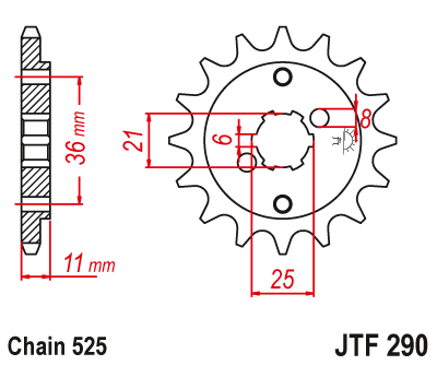 Звезда ведущая JT JTF290.15 (JTF290-15) (F290-15)