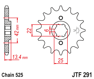 Звезда ведущая JT JTF291.15 (JTF291-15) (F291-15)