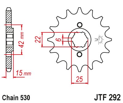 Звезда ведущая JT JTF292.16 (JTF292-16) (F292-16)