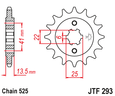 Звезда ведущая JT JTF293.15 (JTF293-15) (F293-15)