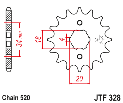 Звезда ведущая JT JTF328.14 (JTF328-14) (F328-14)