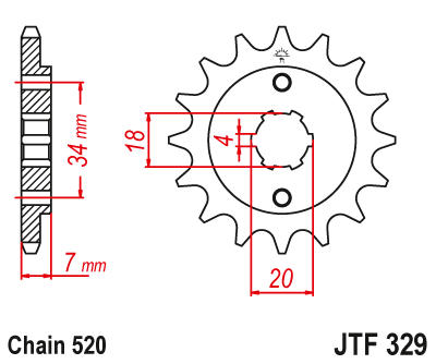 Звезда ведущая JT JTF329.13 (JTF329-13) (F329-13)
