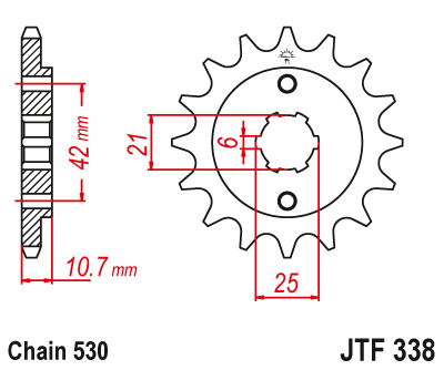 Звезда ведущая JT JTF338.17 (JTF338-17) (F338-17)