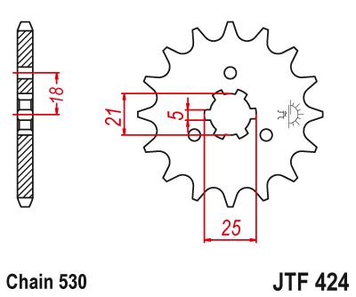 Звезда ведущая JT JTF424.15 (JTF424-15) (F424-15)