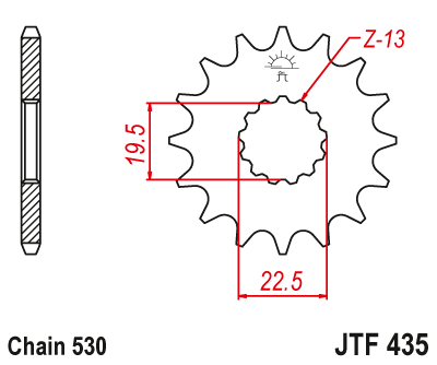 Звезда ведущая JT JTF435.14 (JTF435-14) (F435-14)