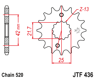 Звезда ведущая JT JTF436.14 (JTF436-14) (F436-14)