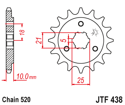 Звезда ведущая JT JTF438.15 (JTF438-15) (F438-15)