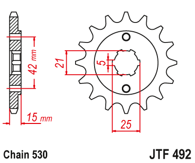 Звезда ведущая JT JTF492.15 (JTF492-15) (F492-15)