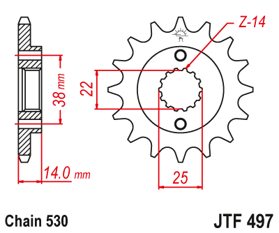 Звезда ведущая JT JTF497.15 (JTF497-15) (F497-15)