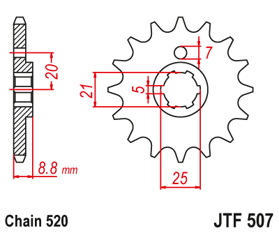 Звезда ведущая JT JTF507.13 (JTF507-13) (F507-13)