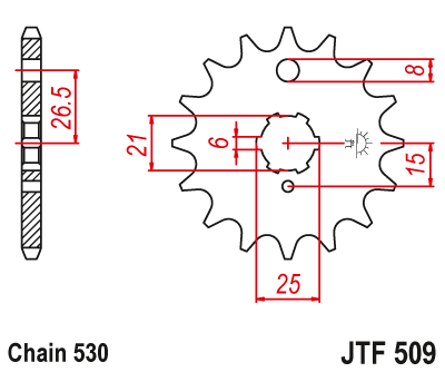 Звезда ведущая JT JTF509.15 (JTF509-15) (F509-15)