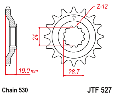 Звезда ведущая JT JTF527.17 (JTF527-17) (F527-17)