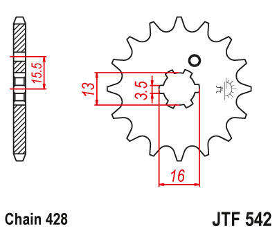 Звезда ведущая JT JTF542.13 (JTF542-13) (F542-13)