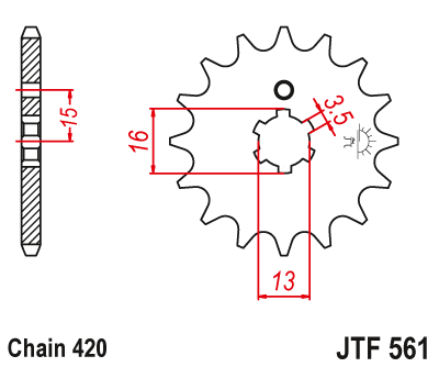 Звезда ведущая JT JTF561.15 (JTF561-15) (F561-15)