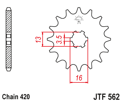 Звезда ведущая JT JTF562.10 (JTF562-10) (F562-10)