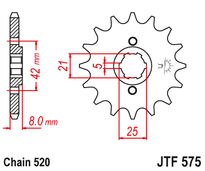 Звезда ведущая JT JTF575.15 (JTF575-15) (F575-15)