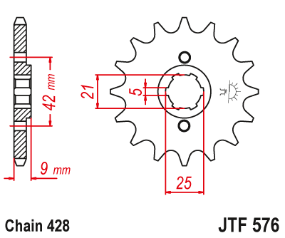Звезда ведущая JT JTF576.19 (JTF576-19) (F576-19)
