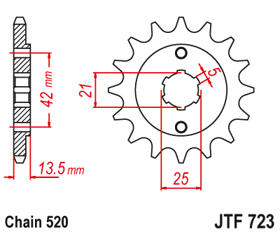 Звезда ведущая JT JTF723.14 (JTF723-14) (F723-14)