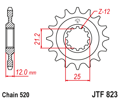 Звезда ведущая JT JTF823.14 (JTF823-14) (F823-14)