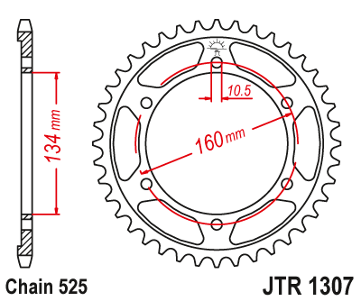 Звезда ведомая JT JTR1307.42 (JTR1307-42) (R1307-42)