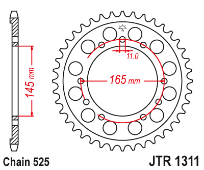 Звезда ведомая JT JTR1311.44 (JTR1311-44) (R1311-44)