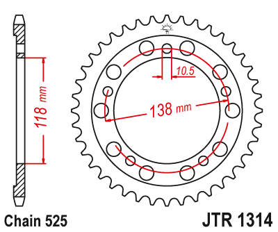 Звезда ведомая JT JTR1314.39 (JTR1314-39) (R1314-39)