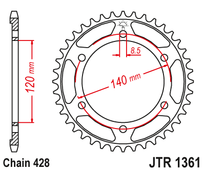 Звезда ведомая JT JTR1361.50 (JTR1361-50) (R1361-50)