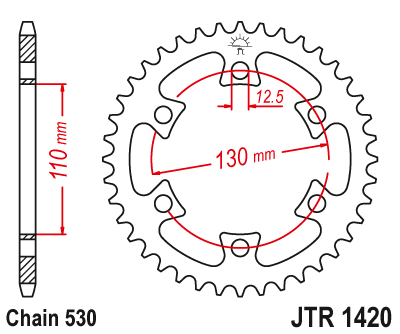 Звезда ведомая JT JTR1420.40 (JTR1420-40) (R1420-40)