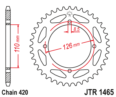 Звезда ведомая JT JTR1465.46 (JTR1465-46) (R1465-46)