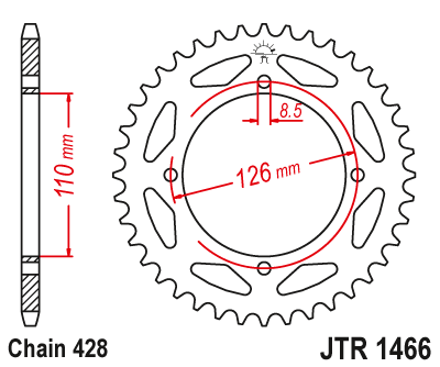 Звезда ведомая JT JTR1466.46 (JTR1466-46) (R1466-46)