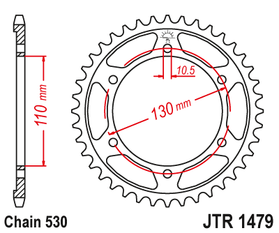 Звезда ведомая JT JTR1479.47 (JTR1479-47) (R1479-47)