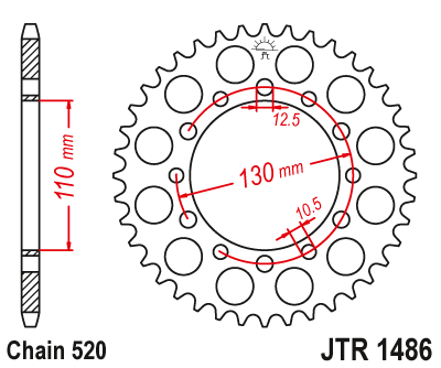 Звезда ведомая JT JTR1486.42 (JTR1486-42) (R1486-42)