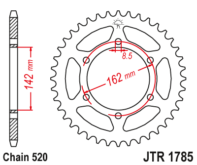 Звезда ведомая JT JTR1785.48 (JTR1785-48) (R1785-48)