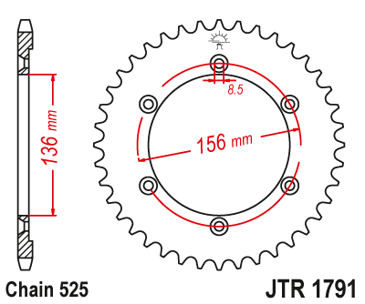 Звезда ведомая JT JTR1791.41 (JTR1791-41) (R1791-41)
