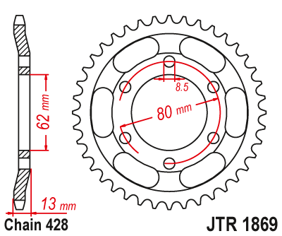 Звезда ведомая JT JTR1869.45 (JTR1869-45) (R1869-45)