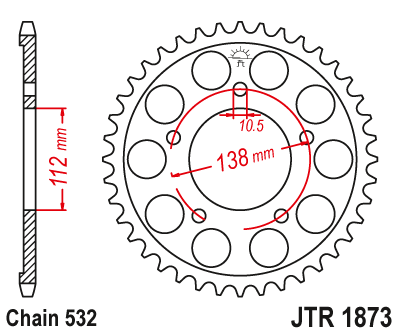Звезда ведомая JT JTR1873.48 (JTR1873-48) (R1873-48)