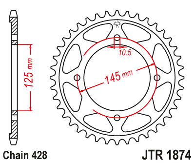 Звезда ведомая JT JTR1874.56 (JTR1874-56) (R1874-56)