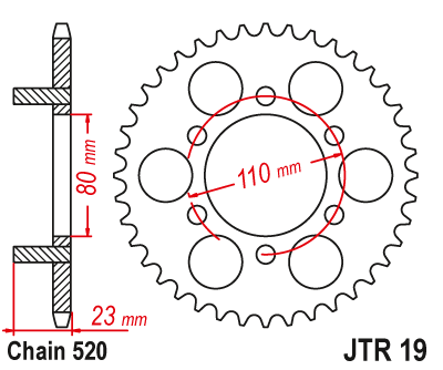 Звезда ведомая JT JTR19.37 (JTR19-37) (R19-37)