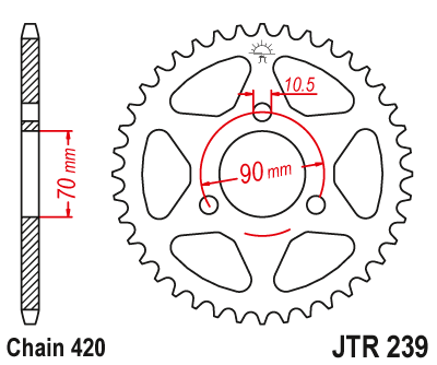 Звезда ведомая JT JTR239.43 (JTR239-43) (R239-43)