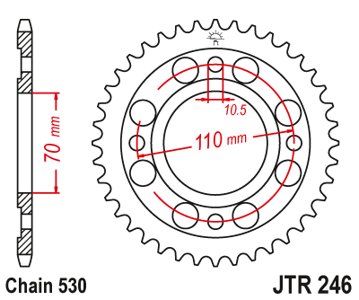 Звезда ведомая JT JTR246.41 (JTR246-41) (R246-41)