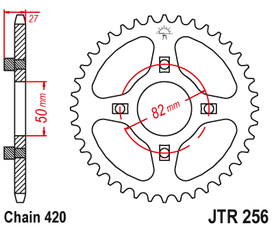 Звезда ведомая JT JTR256.41 (JTR256-41) (R256-41)