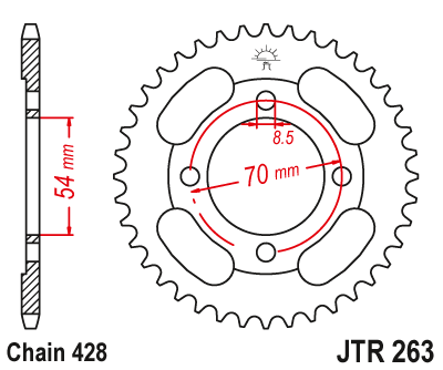 Звезда ведомая JT JTR263.36 (JTR263-36) (R263-36)