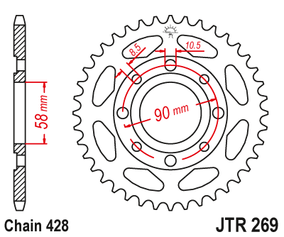 Звезда ведомая JT JTR269.49 (JTR269-49) (R269-49)