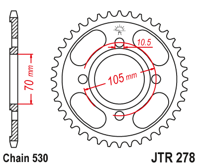 Звезда ведомая JT JTR278.34 (JTR278-34) (R278-34)