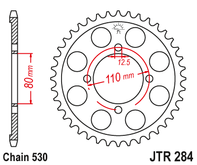 Звезда ведомая JT JTR284.45 (JTR284-45) (R284-45)