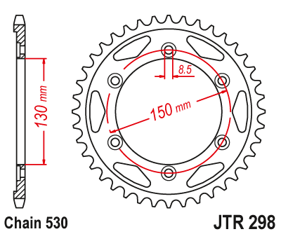Звезда ведомая JT JTR298.40 (JTR298-40) (R298-40)