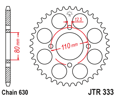 Звезда ведомая JT JTR333.43 (JTR333-43) (R333-43)