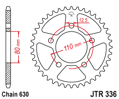 Звезда ведомая JT JTR336.34 (JTR336-34) (R336-34)