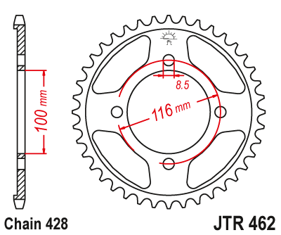 Звезда ведомая JT JTR462.54 (JTR462-54) (R462-54)